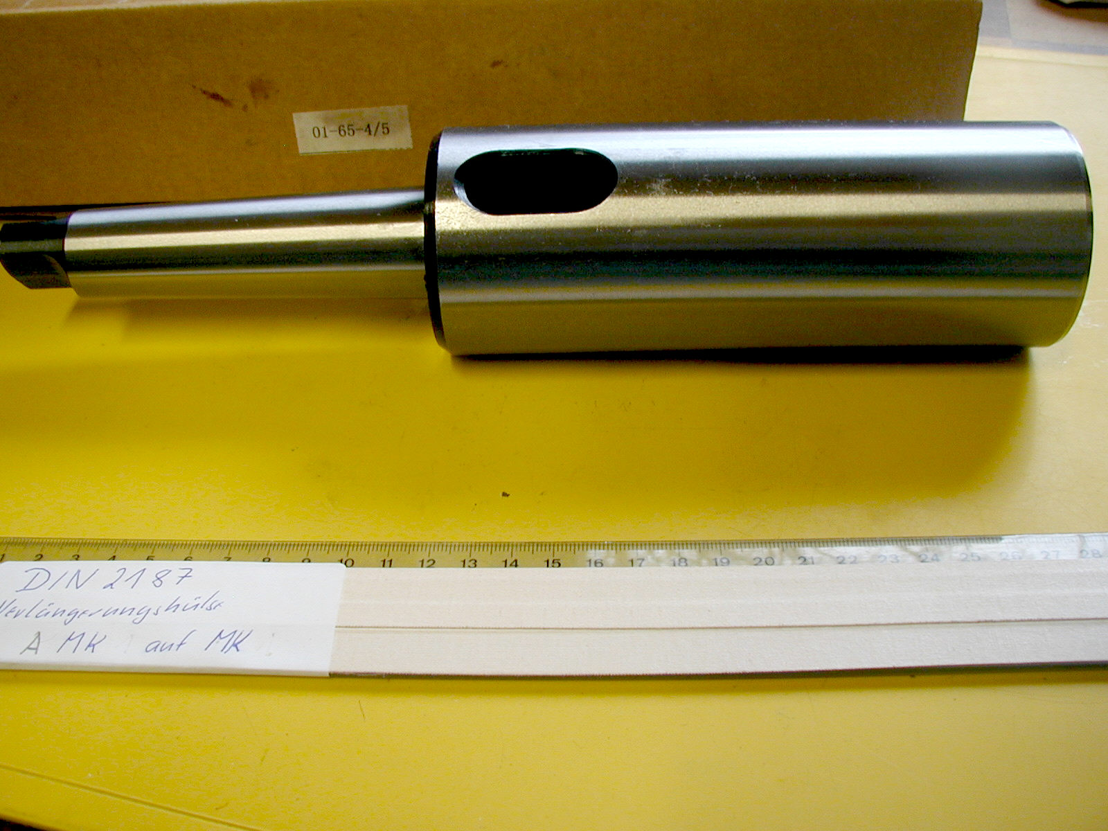 Verlängerungshülse MK1-MK2 MK1 Auf MK2 Verlängerungshülse – DIN 2187, 175 Mm, Gehärtet, Silber, Für Werkzeugaufnahmen Verlängerungshülse MK1-MK2 MK1 Auf MK2 Verlängerungshülse – DIN 2187, 175 Mm, Gehärtet, Silber, Für Werkzeugaufnahmen